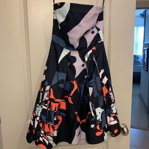 Hunter Bell geometric patterned cocktail dress